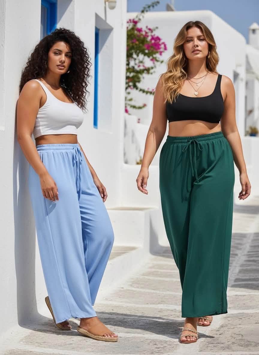 Pantalon ample uni
